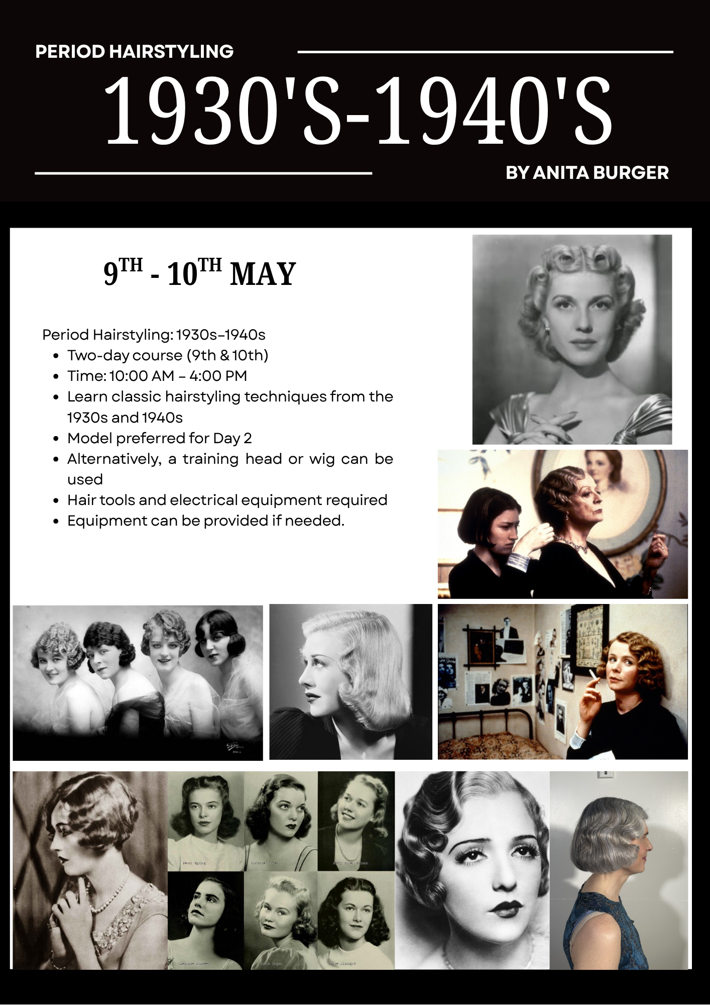 1930's - 1940's Period Hairstyling Course