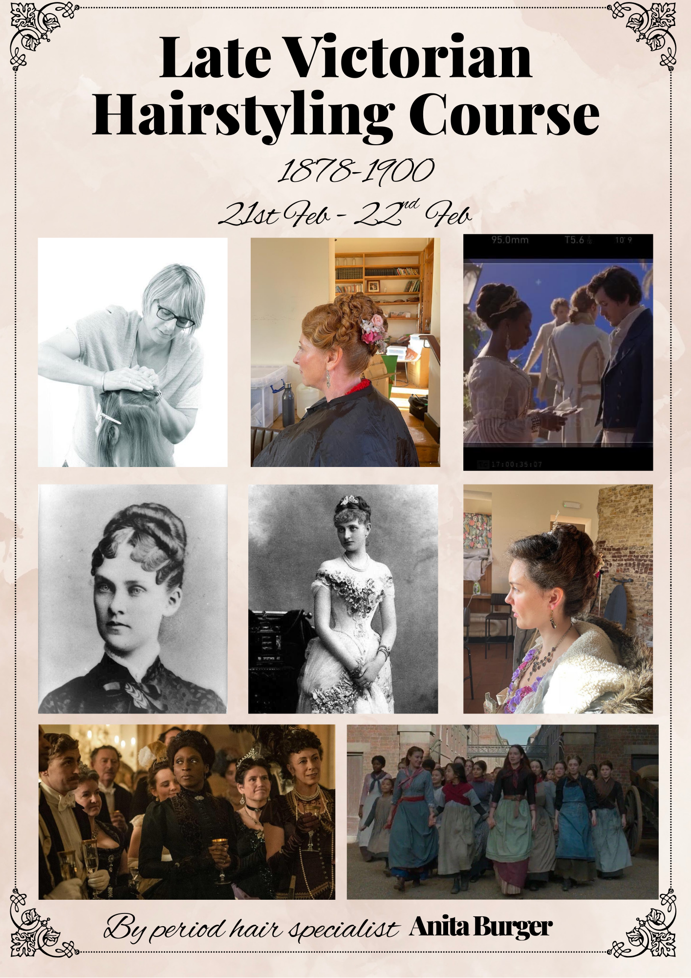 Late Victorian beginner Hairstyling course